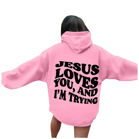 Womens Hoodies Long Sleeve Hoodie Lightweight Pullover for Women Oversized Sweatshirt for Women Pink Crewneck Fall Sweatshirts for Women 2025 Clothes for Women