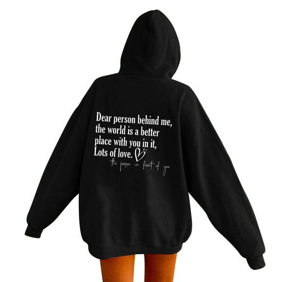 Womens Hoodies Long Sleeve Hoodie Pullover Hoodies for Women Soft Hoodie Black Hoodie Y2k Fall Jackets Preppy Clothes Teen Girl