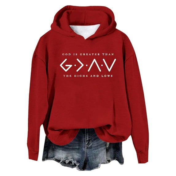 Womens Hoodies Long Sleeve Hoodie for Women Pullover Unisex Hoodie Red Hoodies for Women Fall Basics Casual Clothes
