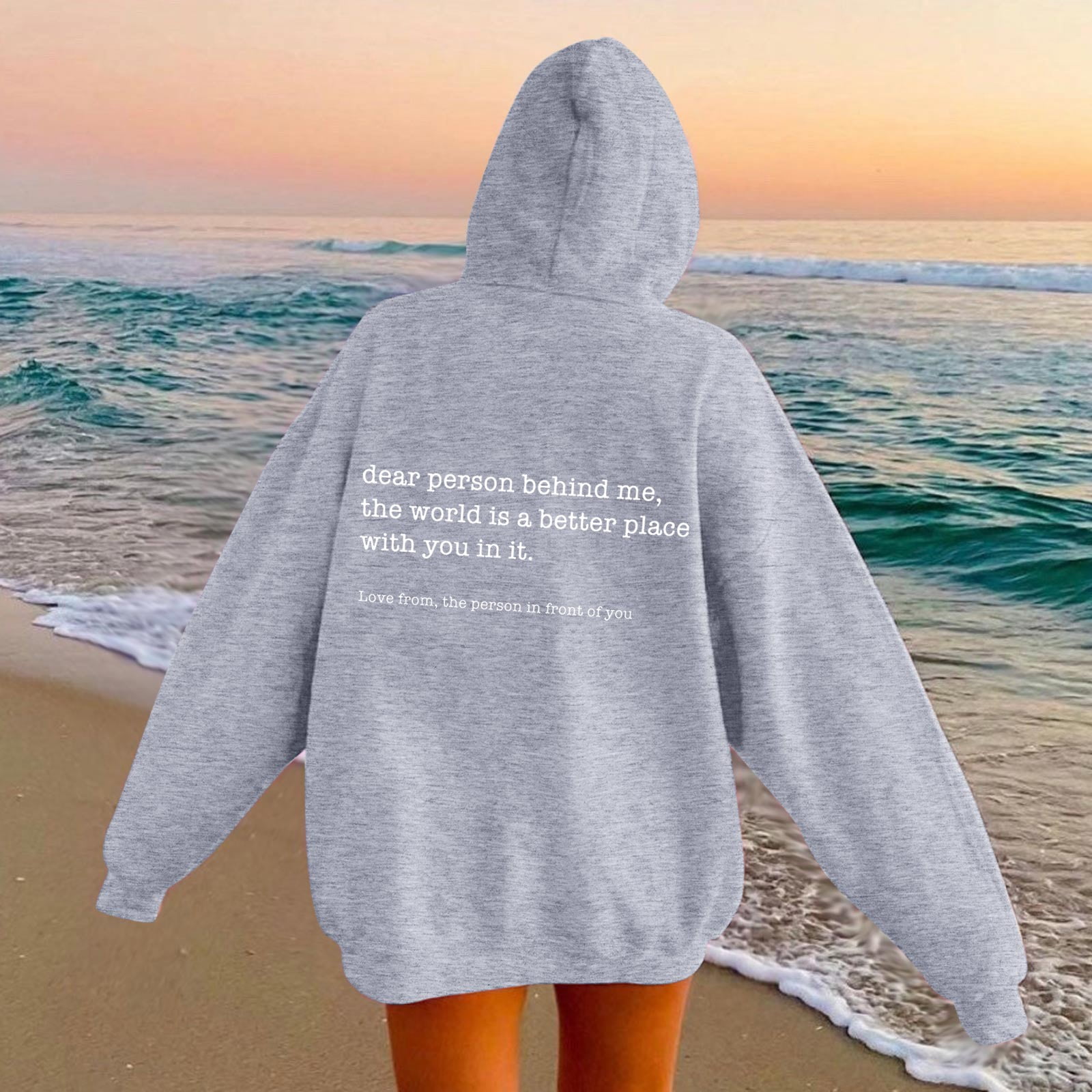 Womens Hoodies Long Sleeve Hoodies for Women 2024 Printed Letter with Pocket Drawstring Padded Women Fashion Grey L Walmart