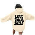 thumbnail image 1 of Womens Hoodies Long Sleeve Pullover Hoodie Sweatshirt Cute Hoodies Beige Womens Jacket Winter Clothes for Women Teen Clothing, 1 of 5