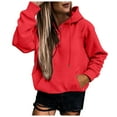 thumbnail image 1 of Womens Hoodies Long Sleeve Solid Color Hooded Sweatshirts Casual Fall Pullover Sweater Winter Clothes, 1 of 6