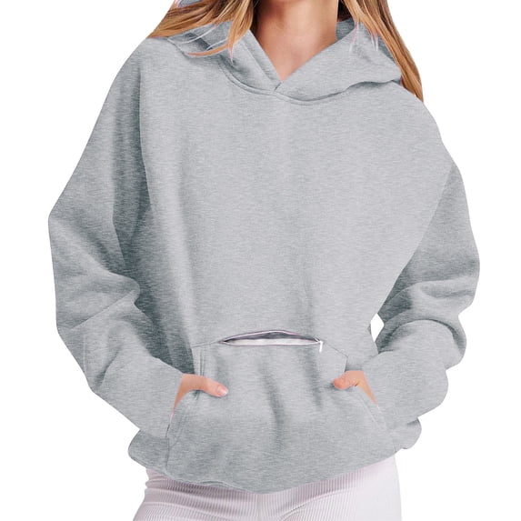 Womens Hoodies Oversized Sweatshirt Cozy Sweaters Basic Pullover Shirts Large Kangaroo Pocket Casua Fall Outfits