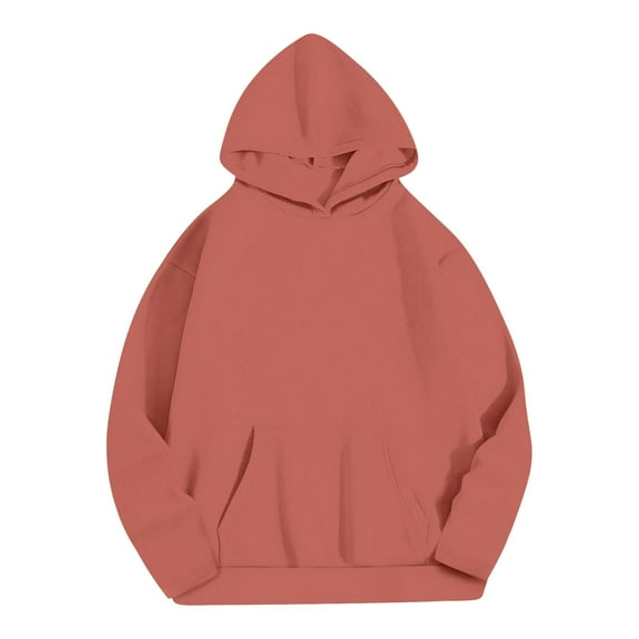 Womens Hoodies Oversized Sweatshirts Pullover Long Sleeve Round Neck Fleece Winter Fall Outfits Fashion Clothes Watermelon Red S-2XL