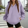 thumbnail image 1 of Womens Hoodies Oversized V Neck Sweatshirts Long Sleeve Pullover Casual Fall Teen Girls Preppy Clothes 2025 Trendy 06-Purple XL, 1 of 5