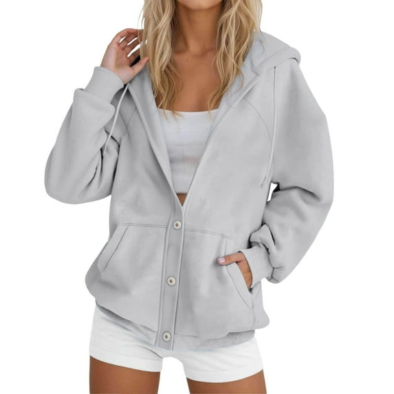 Womens Hoodies Plus Size Quarter Zip Sweatshirt Winter Gym Outfit Women's Zip Up Hoodie Casual Button Front Jacket Soft Warm Winter Outerwear Cozy Pullover Sweatshirt For Everyday Wear