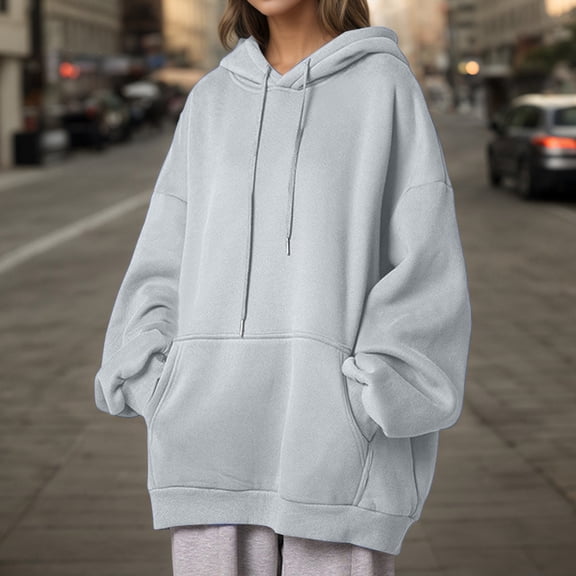 Womens Hoodies Pullover Fleece Sweatshirts Long Sleeve Hoodie With Front Pocket