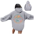 thumbnail image 1 of Tunics Tops for Women Plus Size Fall Winter Oversized Hooded Long Sleeve Batwing One Shoulder Hoody Floral Leisure Cotton Hoodies Sweatshirts(Grey,M), 1 of 6