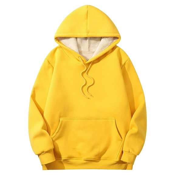 Womens Hoodies For Women Casual Winter Warm Fleece Lined Hooded Sweatshirt Thick Pullover Plus With Pockets Drawcord Hood Ribbed Cuffs Hem Polyester   Spandex 6Xl Sweatshirt For Women