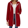 thumbnail image 1 of Womens Hoodies For Women Fashionable Casual Autumn Hooded Sweatshirt Pocket Coat Jacket Hand Wash Recommended Suitable For Fall Winter Spring Outdoor Daily Vacation L Sweatshirt For Women, 1 of 9