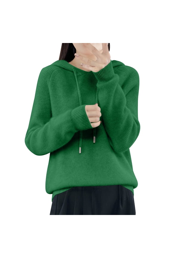 Womens Hoodies For Women Knitting Hoodie With Pullovers Winter Casual Fashion Sweater Fall Drawstring Thick Nylon + Spandex Light Warm Soft Delicate Dry Clean Or Hand Wash 2Xl Sweatshirt For Women