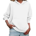 thumbnail image 1 of Womens Hoodies For Women Oversized Fleece Hooded Sweatshirt Long Sleeve Pullover With Pocket Drop Shoulder Collar Soft Warm Suitable For Fall Winter Easy To Pair With Pants 3Xl Sweatshirt For Women, 1 of 7