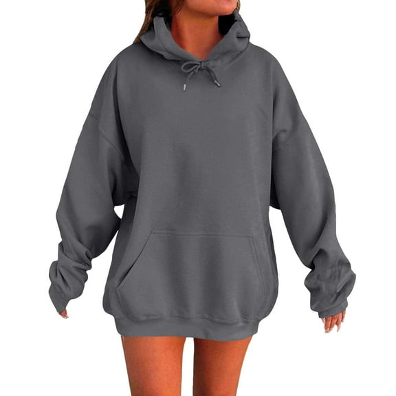 Womens Hoodies For Women Oversized Hooded Sweatshirt Winter Cotton Pullover Fashion Casual Top Polyester Spandex Loose Fit Soft Comfortable Xl Sweatshirt For Women