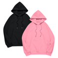 thumbnail image 1 of Womens Hoodies For Women Unisex Fashionable Casual Solid Color Sweatshirts Long Sleeve With Pockets 2Pc Autumn Winter Daily Wear L Sweatshirt For Women, 1 of 4