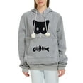 thumbnail image 1 of Womens Hoodies with Cat Pouch Long Sleeve Cute Graphic Sweatshirts Kitten Puppy Carrier Shirts Pet Animal Holder Sweater, 3XL Gray, 1 of 6