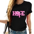 thumbnail image 1 of Womens Hope Pink Ribbon Sunflower Breast Cancer Awareness Warrior T-Shirt Black 2X-Large, 1 of 5