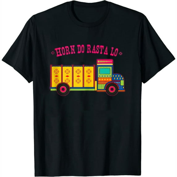 Womens Horn Do Rasta Lo Pakistani Truck Art T Shirt White Large