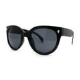 thumbnail image 1 of Womens Horn Rim Cat Eye Designer Fashion Plastic Sunglasses All Black, 1 of 4