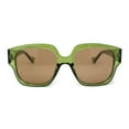 thumbnail image 1 of Womens Horn Rim Large Butterfly Plastic Fashion Sunglasses Green - Brown, 1 of 4