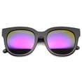 thumbnail image 1 of Womens Horn Rimmed Sunglasses With UV400 Protected Mirrored Lens 9962, 1 of 6