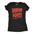 thumbnail image 1 of Womens Horror Movies and Chill T Shirt Funny Halloween Movie Date Night Joke Tee for Ladies Womens Graphic Tees, 1 of 9