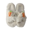 thumbnail image 1 of Womens House Rabbit Slippers ,Memory Foam Scuff Non-Slip Soles Indoor Outdoor Comfortable Bedroom Winter Shoes-L, 1 of 2