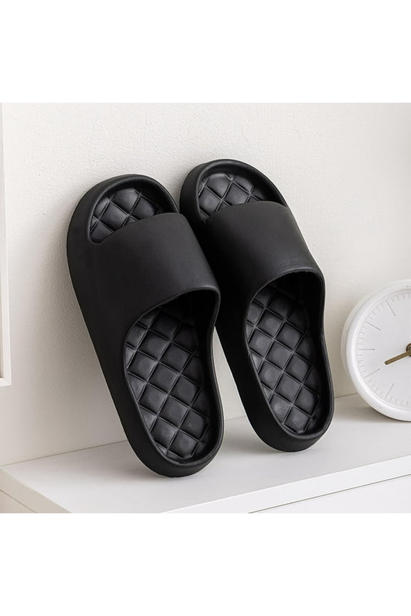 Womens House Shoes for Men Quilted Textured Eva Foam House Shoes Open Toe Platformed House Shoes Indoor Bedroom Bathroom Spa Gym Poolside Footwear