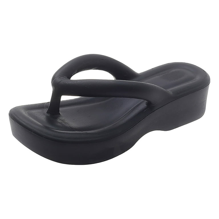 Walmart womens black flip flops hotsell