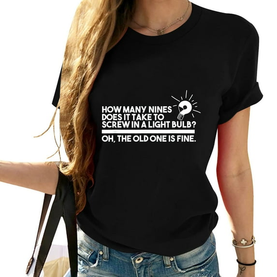 Womens How Many Nines Does It Take? Funny Enneagram Type 9 T-Shirt Black 2XL