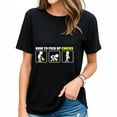 thumbnail image 1 of Womens How to pick up chicks Sarcastic And Joker T-Shirt Black 2XL, 1 of 5