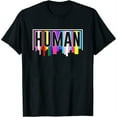 thumbnail image 1 of Womens Human Flag Lgbt Rainbow Gay Pride Month Transgender T-Shirt White 2X-Large, 1 of 5