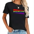 thumbnail image 1 of Womens Human Rainbow LGBT Flag Bi Lesbian Trans Gay Pride Month T-Shirt, 1 of 5