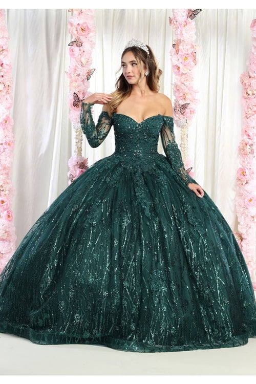 Womens Hunter Green Quinceanera Dresses Ball Gown Juniors Sweet 16 Prom  Birthday Dress Off Shoulder Evening Princess Puffy Dresses for Plus Size  Women - Walmart.com