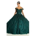thumbnail image 1 of Womens Hunter Green Sweet 16 Quinceanera Pageant Long Sweetheart Sleeveless Ball Gown Plus Size Dress, 1 of 4