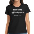 thumbnail image 1 of Womens I Am God's Masterpiece Ephesians 2:10 T-Shirt Black 2XL, 1 of 5