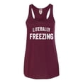 thumbnail image 1 of Womens I Am Literally Freezing Cold Flowy Racerback Tank Top T-Shirt, 1 of 1