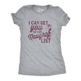 thumbnail image 1 of Womens I Can Get You On The Naughty List T Shirt Funny Santa Christmas Graphic Tee Womens Graphic Tees, 1 of 7
