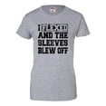 thumbnail image 1 of Womens I Flexed And The Sleeves Blew Off Funny Gym Workout T-Shirt, 1 of 1