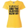 thumbnail image 1 of Womens I Flexed And The Sleeves Blew Off Funny Gym Workout T-Shirt, 1 of 1