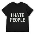 thumbnail image 1 of Womens I HATE PEOPLE Round-Neck T-Shirt Black 4X-Large, 1 of 5