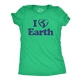 thumbnail image 1 of Womens I Heart Earth T Shirt Funny Cool Earth Day Nature Lovers Novelty Tee for Ladies Womens Graphic Tees, 1 of 7