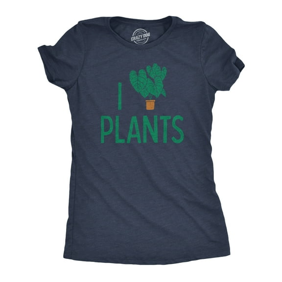 Womens I Heart Plants T Shirt Funny Cute Botany Horticulture Tee for Ladies Womens Graphic Tees