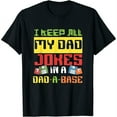 thumbnail image 1 of Womens I Keep All My Dad Jokes In A Dad A Base Database Fathers Day T-Shirt Black Small, 1 of 5