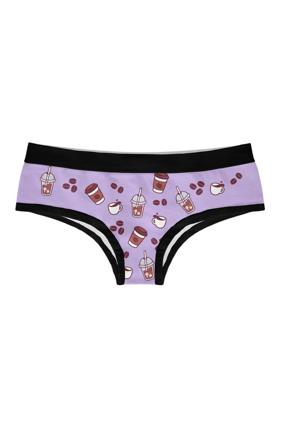 Womens I Like Coffee and Maybe 3 People Panties Funny Bikini Brief Graphic Novelty Underwear