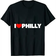 Womens I Love (Heart) Philly T-Shirt T-Shirt Black 2XL