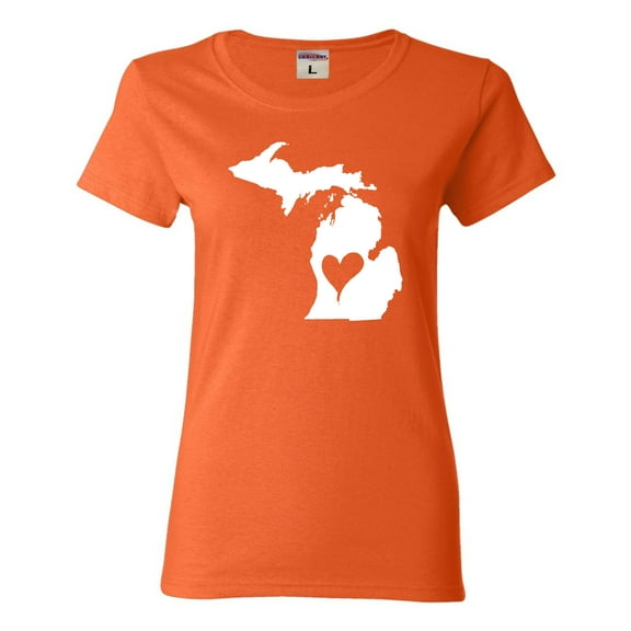 Womens I Love Michigan I Heart Michigan T-Shirt