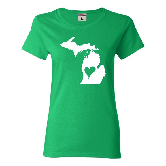 Womens I Love Michigan I Heart Michigan T-Shirt