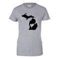 thumbnail image 1 of Womens I Love Michigan I Heart Michigan T-Shirt, 1 of 1