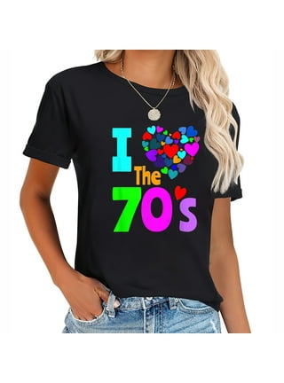 Vintage 70s Women HALTER TOP Rainbow Tie Disco Bra Shirt Large