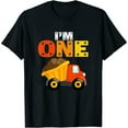 thumbnail image 1 of Womens I'M 1 Dumper Dump Truck 1St Birthday Trucks Theme Bday Party T-Shirt Black 3X-Large, 1 of 5